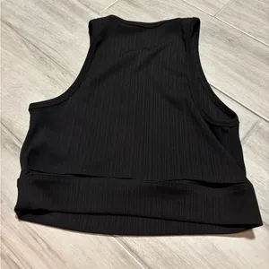 Helmut Lang Black Sleeveless Women's ribbed‎ tank size large thumbnail 11