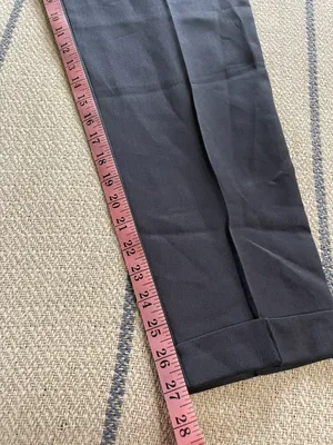 High Waisted Tapered Leg Trouser Blue Size 26 thumbnail 6