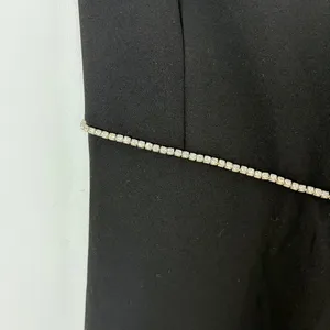 Lulus Elevated Sparkle Black Rhinestone Maxi Dress Wedding Guest Formal Large thumbnail 8