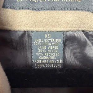 Banana Republic Virgin Wool Cashmere Blend Zip Up Jacket in Light Brown Size‎ XS thumbnail 3