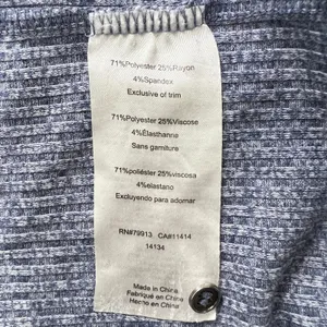 A Pea in the Pod Blue Ribbed Henley Maternity Top Women's M Long Sleeve Stretch‎ thumbnail 5