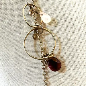 Guess long circle beaded long necklace thumbnail 4