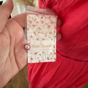 Free People Red Birds of a Feather Embroidered Mini Dress 12 Boho Folk Romantic thumbnail 13
