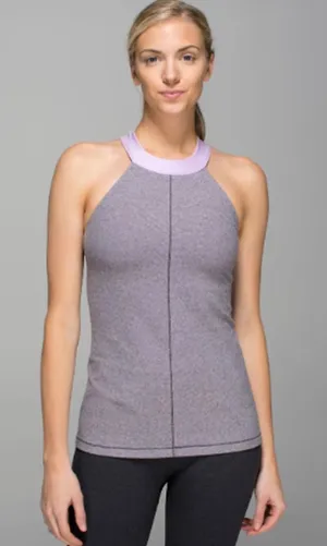 Lululemon Purple and Gray Running Motivate Halter Strappy Back Tank - Size - 4 thumbnail 1
