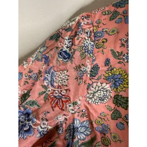LOFT pink Floral Embroidered Swing Shirtdress‎ 3/4 sleeve size 10 thumbnail 4