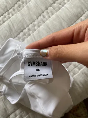 Gymshark White Cropped Tank thumbnail 3