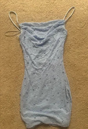 Windsor Mini Dress Blue Sparkly thumbnail 1