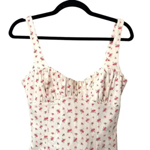 ZARA Floral Sweetheart Mini Dress White‎ Small thumbnail 3
