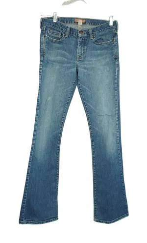 Vintage Y2K Abercrombie & Fitch Women's 8L Bootcut Stretch Jeans Distressed Hem thumbnail 1