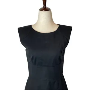 French Connection‎ Black Capped Sleeve Cotton Blend Sheath Dress Size 6 thumbnail 3