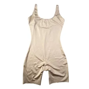 Spanx Shapewear Bodysuit Womens Large Beige Mid-Thigh Scoop Neck Firm‎ Control thumbnail 2