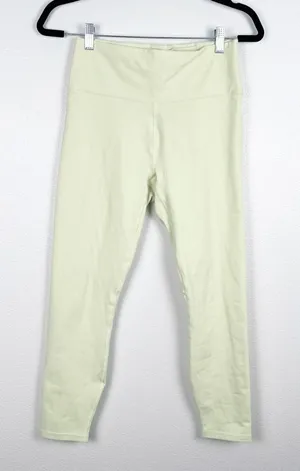Fabletics PowerHold High Rise Leggings Yellow Strappy Back Sz M Ankle Yoga Pants thumbnail 1