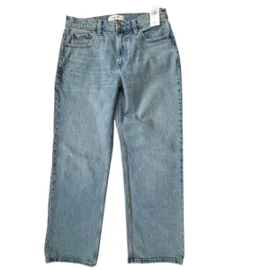 Abercrombie & Fitch The Baggy Low Rise Jeans Womens 27 4S Light Wash Blue NWT thumbnail 11
