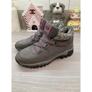 Thermal Fashion Fur Winter Hiking‎ Boots Woman Gray And Pink thumbnail 10
