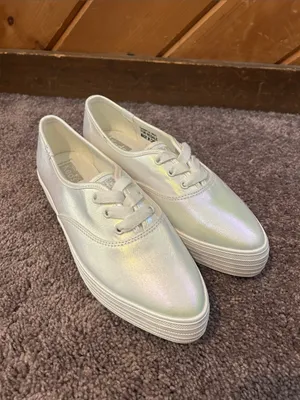 Keds point platform sneaker in rainbow iridescent NWOT thumbnail 4