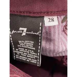 7 For All Mankind High-Waist Ankle Skinny Coated‎ in Merlot Women's Jeans sz 28 thumbnail 9
