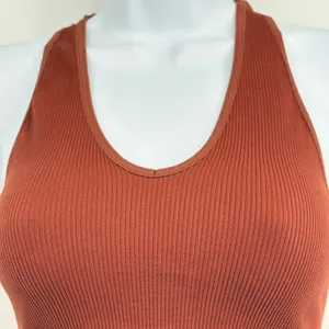 Free People Movement Free Throw Crop Tank Women S Rust Ribbed Racerback Top Yoga thumbnail 5