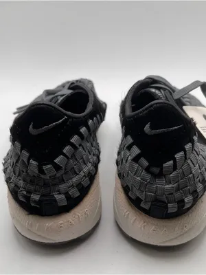 Nike Air Footscape Woven Black and Smoke Grey Nike Woven Slip-On Sneakers SZ5.5 thumbnail 7