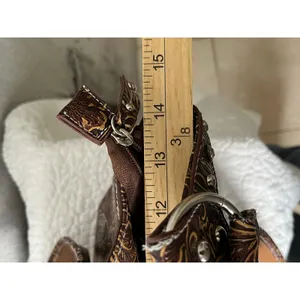 Western Dragonfly Studded Shoulder Bag Wallet Set Tooled Boho Cowgirl Purse thumbnail 8