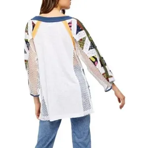 NWT Free People We the Free Serengeti Mixed Media Top thumbnail 4