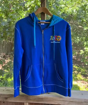 Disney Parks Unisex Blue Zip Up Hoodie 2020 Size M thumbnail 1