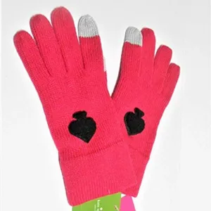 New Kate Spade Logo Hot Pink Tech Friendly Gloves thumbnail 1