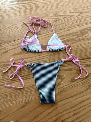 Frankie’s Bikinis striped set thumbnail 2