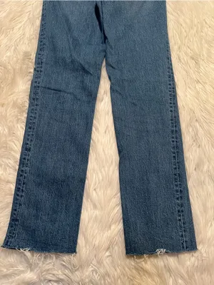 Abercrombie & Fitch Womenm Size 26/2 Long The 90's Straight Mid Rise Jean Medium thumbnail 9