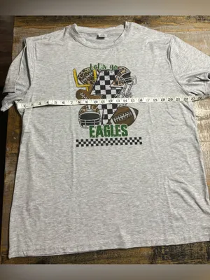 Let's Go Eagles Grey Graphic Tee - Women's Short Sleeve thumbnail 6