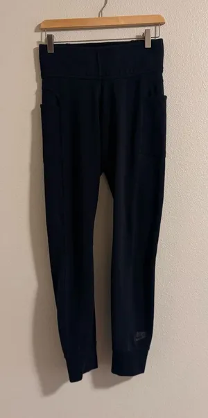 Nike Women’s Black Slim Track Joggers with Side Pockets thumbnail 1