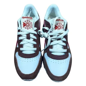 Reebok Classic Leather Suede Low Top Sneakers White/Scorched Earth/Hoop Red 7 thumbnail 4