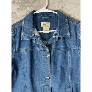 L.L.Bean Women’s Small Denim Jean Jacket Classic 90s Preppy Americana Cotton thumbnail 2