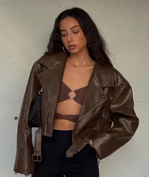 Princess Polly Leather Jacket thumbnail 4
