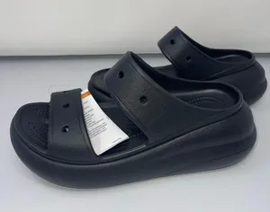 New Crocs Classic Crush Sandal Black High Heel - LIMITED EDITION NWT Size W9 M7 thumbnail 3
