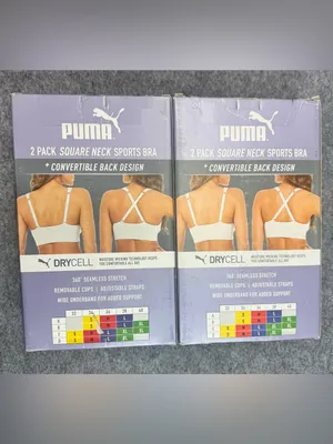 Set of 4/ PUMA Women's Performance 2-Pack Seamless Sports Bras total 4 bras thumbnail 6