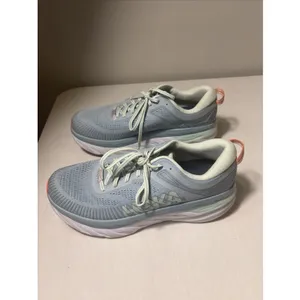 Hoka One One Bondi 7 Women Size 11 Blue Fog Blue Glass Shoes Running Walking thumbnail 3