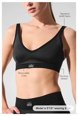 Black Alo Airlift Line Up Bra thumbnail 5