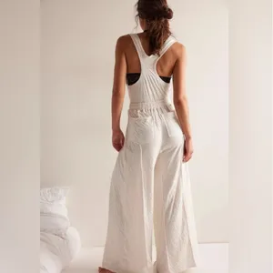 Free People Wait a Minute Jumpsuit in Oatmeal S thumbnail 5