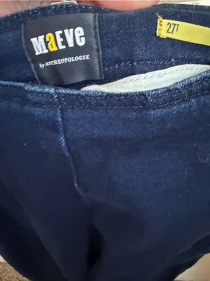 Anthropologie‎ Maeve Sailor Wide Leg Jeans Dark Wash Flare Size 27 Tall thumbnail 5