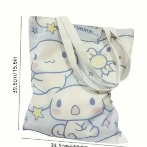 Hello Kitty Canvas Tote Bag - Shoulder Bag with A4 Folder thumbnail 2