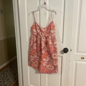 Anthropologie Pink Floral Mini Dress thumbnail 3