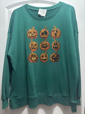 Pumpkin sweatshirt Green Size M thumbnail 1