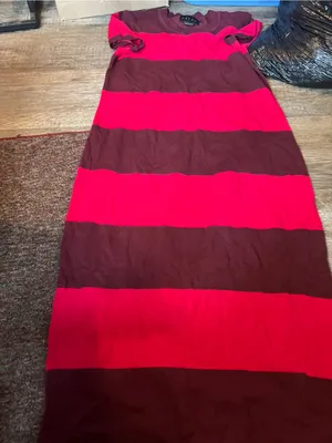 Hatch The Eliza Short Sleeve Maternity Midi Dress Striped Pink Size 2/M thumbnail 11