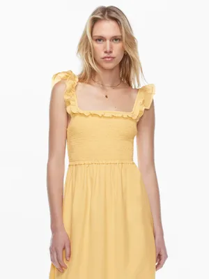 Aritzia Wilfred Reminisce Dress Pastel Yellow Size Small thumbnail 2