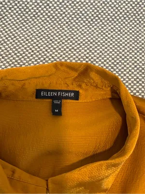 Eileen Fisher stretch-silk satin classic collar shirt. Size M thumbnail 8
