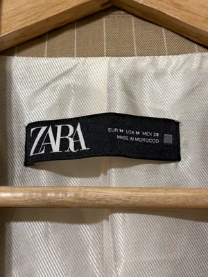 Zara Pinstripe Blazer Size Medium Women’s Tan Blogger Fav thumbnail 4
