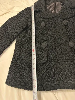 Lustrelam by Halldon LTD Vintage Curly Persian Classic Black Peacoat - Size M? thumbnail 14