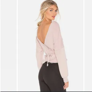 Free People Movement Charlotte Taupe Pink Wrap Top thumbnail 2
