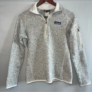 Patagonia Women’s Better Sweater 1/4 Zip Pullover - Small - Birch White thumbnail 1