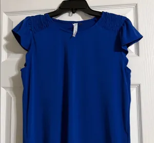 NY Collection Royal Blue Blouse thumbnail 1